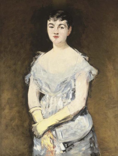 Portrait de Mademoiselle Isabelle Lemonnier (Jeune femme en robe du bal)