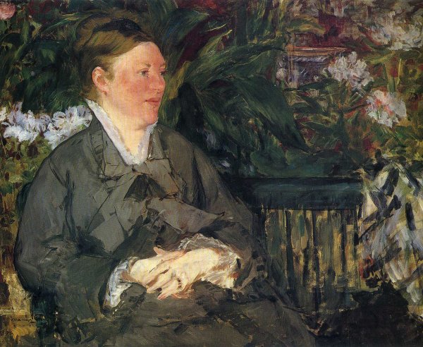 Madame Manet in the Conservatory